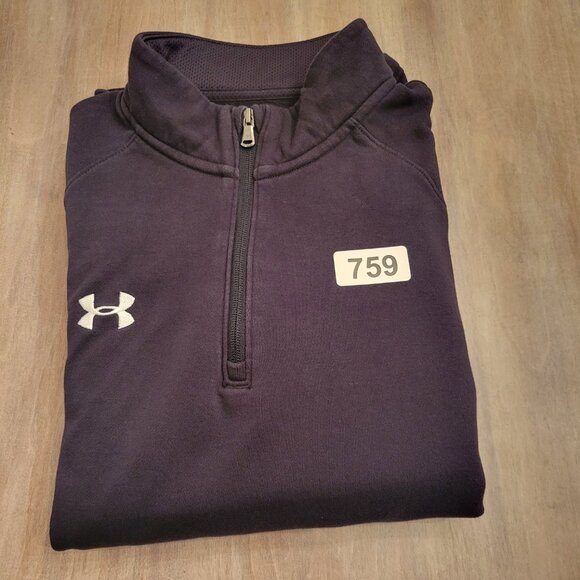 Under Armour Mens Cold Gear 1/4 Zip Pullover Shirt Gray WAVE 16 Size M - Picture 10 of 10